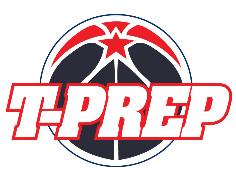T prep basketball ball logo